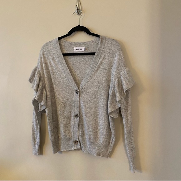 Anthropologie-Line & Dot Eulalia Ruffled Wool Blend Cardigan (Size:XS) - Picture 4 of 8